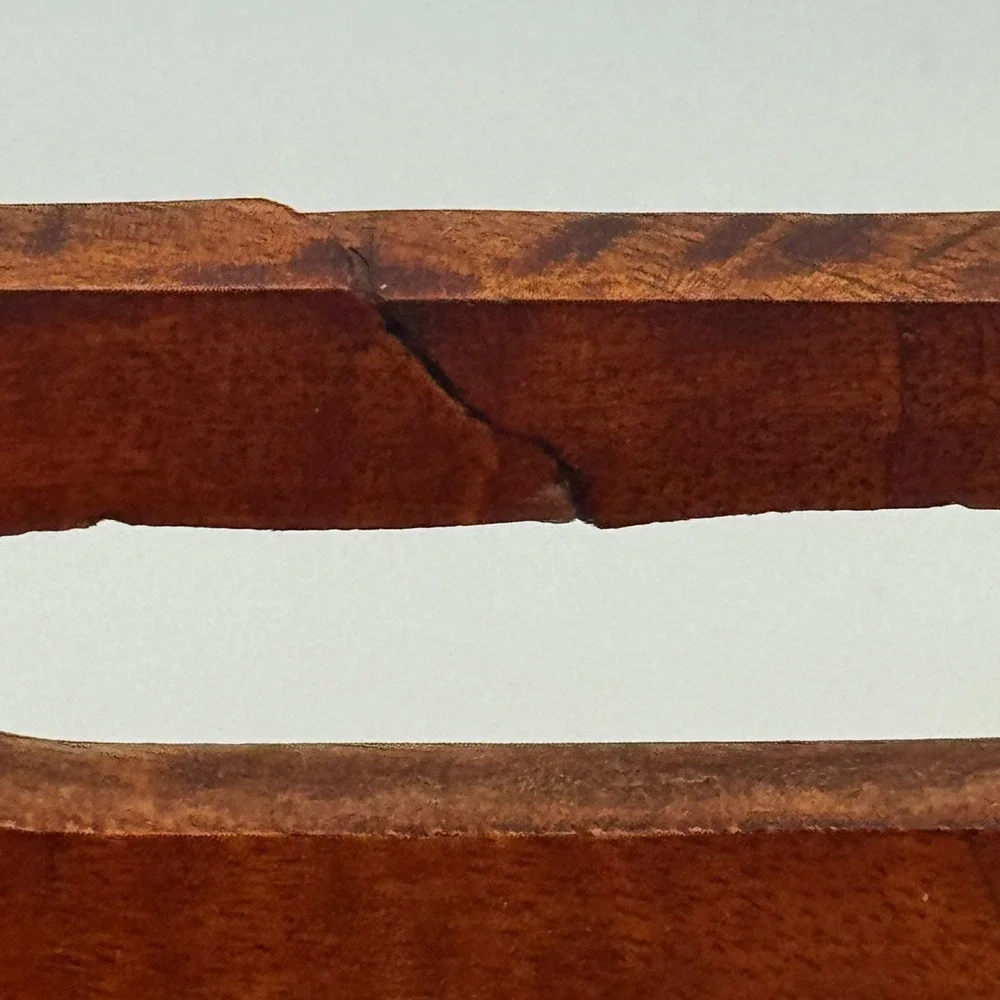 Handcrafted‎ Wood Serving Tray with Star Cutouts and Handles Brown Rectangular